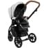 Детская коляска Roan Bass Next Кожа 2.0 3 в 1 с автокреслом Tutis Elo Lux EduSky Black BNL/70/2 Island Stone /Black/ руч.Коричневый