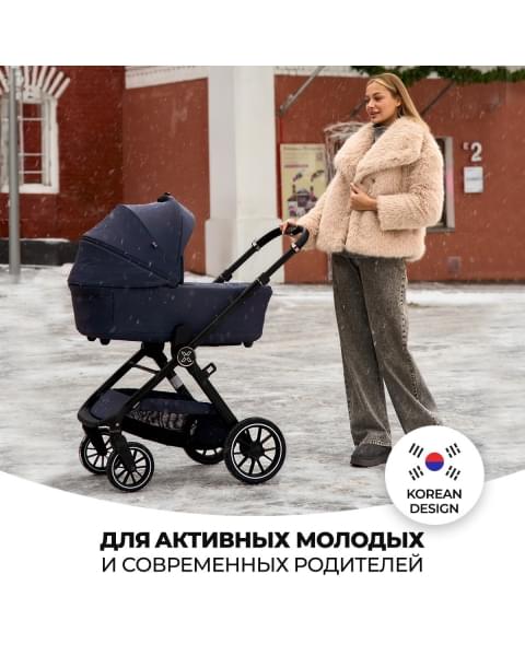 Коляска 2 в 1 Agex Prima Pro, Black (Черный)
