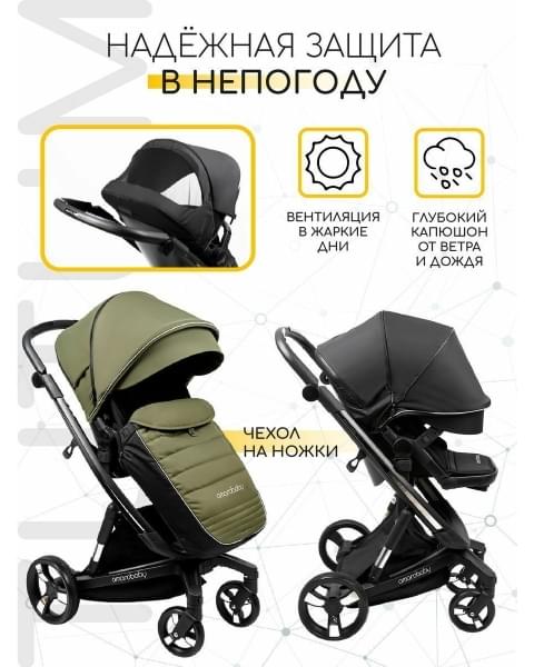 Коляска детская 2 в 1 AmaroBaby Tutum, Beige
