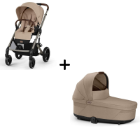 Коляска 2 в 1 Cybex Balios S Lux TPE 2025, Almond Beige с дождевиком