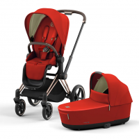 Коляска 2 в 1 Cybex Priam IV шасси Rose Gold, Autumn Gold (Оранжевый)
