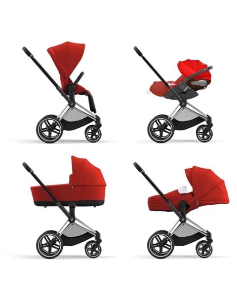 Коляска 2 в 1 Cybex Priam IV шасси Rose Gold, Autumn Gold (Оранжевый)