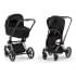Коляска 2 в 1 Cybex Priam IV шасси Rose Gold, Stardust Black Plus (Черный)