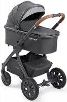 Коляска 2 в 1 Happy Baby Mommer Pro Nova (надувные колеса), Dark Grey Nova (Темно-серый)