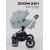 Коляска 2 в 1 Mowbaby Zoom PU silver green tea