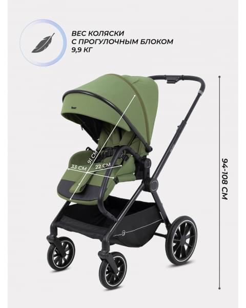 Детская коляска Rant Moss 2 в 1 Olive 2025