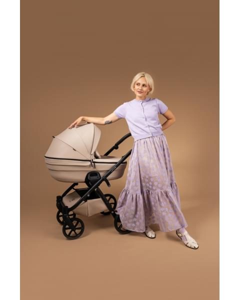 Коляска 2 в 1 Tutis Uno 6+ Leather Collection, Latte (151)