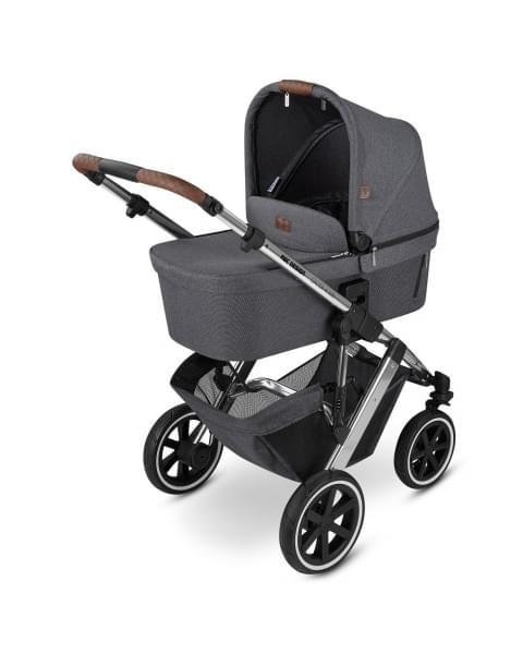 Коляска 3 в 1 ABC-Design Salsa 4 Air 2023, Asphalt / Автокресло Asphalt (Серый / Серый)