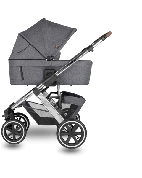 Коляска 3 в 1 ABC-Design Salsa 4 Air 2023, Asphalt / Автокресло Asphalt (Серый / Серый)