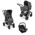 Коляска 3 в 1 ABC-Design Salsa 4 Air 2023, Asphalt / Автокресло Asphalt (Серый / Серый)