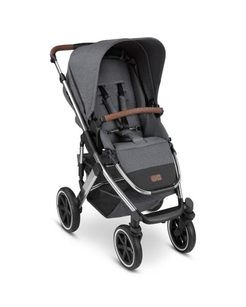 Коляска 3 в 1 ABC-Design Salsa 4 Air 2023, Asphalt / Автокресло Asphalt (Серый / Серый)