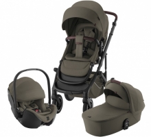 Коляска 3 в 1 Britax Roemer Smile 5Z Lux Collection, Urban Olive (Темно-зеленый) + Автокресло Baby-Safe Pro, Urban Olive (Темно-зеленый)