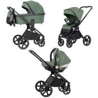 Коляска 3 в 1 Carrello Ultimo CRL-6519 / 2024 с регулировкой высоты, Fern Green (Зеленый)