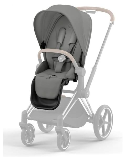 Коляска 3 в 1 Cybex Priam IV Chrome Brown complete и автокресло Aton B2 i-Size Bay Blue Mirage Grey