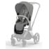Коляска 3 в 1 Cybex Priam IV Chrome Brown complete и автокресло Aton B2 i-Size Bay Blue Mirage Grey