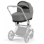 Коляска 3 в 1 Cybex Priam IV Chrome Brown complete и автокресло Aton B2 i-Size Bay Blue Mirage Grey