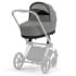 Коляска 3 в 1 Cybex Priam IV Chrome Brown complete и автокресло Aton B2 i-Size Bay Blue Mirage Grey