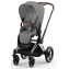 Коляска 3 в 1 Cybex Priam IV Chrome Brown complete и автокресло Aton B2 i-Size Bay Blue Mirage Grey