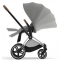 Коляска 3 в 1 Cybex Priam IV Chrome Brown complete и автокресло Aton B2 i-Size Bay Blue Mirage Grey
