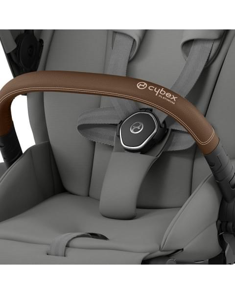 Коляска 3 в 1 Cybex Priam IV Chrome Brown complete и автокресло Aton B2 i-Size Bay Blue Mirage Grey