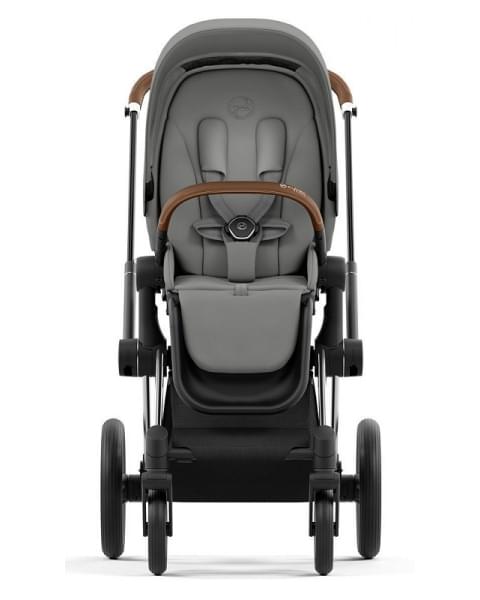 Коляска 3 в 1 Cybex Priam IV Chrome Brown complete и автокресло Aton B2 i-Size Bay Blue Mirage Grey