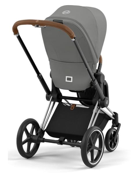 Коляска 3 в 1 Cybex Priam IV Chrome Brown complete и автокресло Aton B2 i-Size Bay Blue Mirage Grey