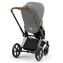 Коляска 3 в 1 Cybex Priam IV Chrome Brown complete и автокресло Aton B2 i-Size Bay Blue Mirage Grey