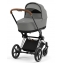 Коляска 3 в 1 Cybex Priam IV Chrome Brown complete и автокресло Aton B2 i-Size Bay Blue Mirage Grey