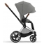 Коляска 3 в 1 Cybex Priam IV Chrome Brown complete и автокресло Aton B2 i-Size Bay Blue Mirage Grey
