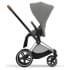 Коляска 3 в 1 Cybex Priam IV Chrome Brown complete и автокресло Aton B2 i-Size Bay Blue Mirage Grey