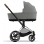 Коляска 3 в 1 Cybex Priam IV Chrome Brown complete и автокресло Aton B2 i-Size Bay Blue Mirage Grey