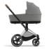 Коляска 3 в 1 Cybex Priam IV Chrome Brown complete и автокресло Aton B2 i-Size Bay Blue Mirage Grey