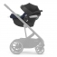 Коляска 3 в 1 Cybex Priam IV Chrome Brown и автокресло Aton B2 i-Size Bay Blue Peach Pink