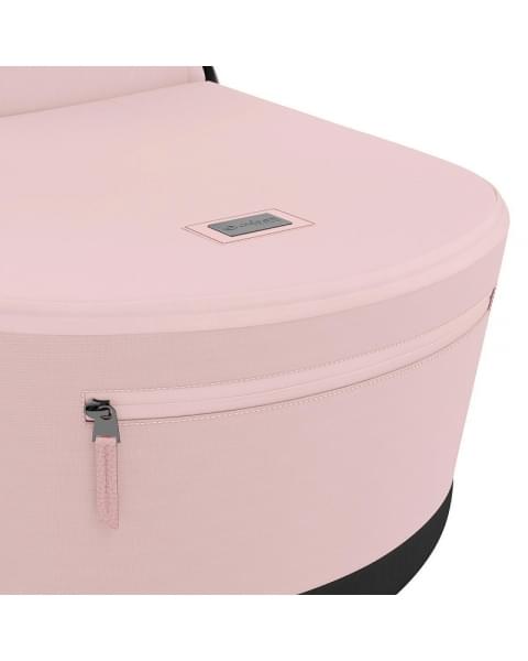 Коляска 3 в 1 Cybex Priam IV Chrome Brown и автокресло Aton B2 i-Size Bay Blue Peach Pink
