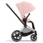 Коляска 3 в 1 Cybex Priam IV Chrome Brown и автокресло Aton B2 i-Size Bay Blue Peach Pink