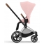 Коляска 3 в 1 Cybex Priam IV Chrome Brown и автокресло Aton B2 i-Size Bay Blue Peach Pink