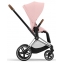 Коляска 3 в 1 Cybex Priam IV Chrome Brown и автокресло Aton B2 i-Size Bay Blue Peach Pink