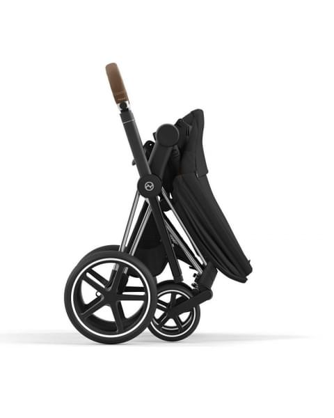 Коляска 3 в 1 Cybex Priam IV Chrome Brown и автокресло Aton B2 i-Size Bay Blue Sepia Black