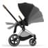 Коляска 3 в 1 Cybex Priam IV Chrome Brown и автокресло Aton B2 i-Size Bay Blue Sepia Black