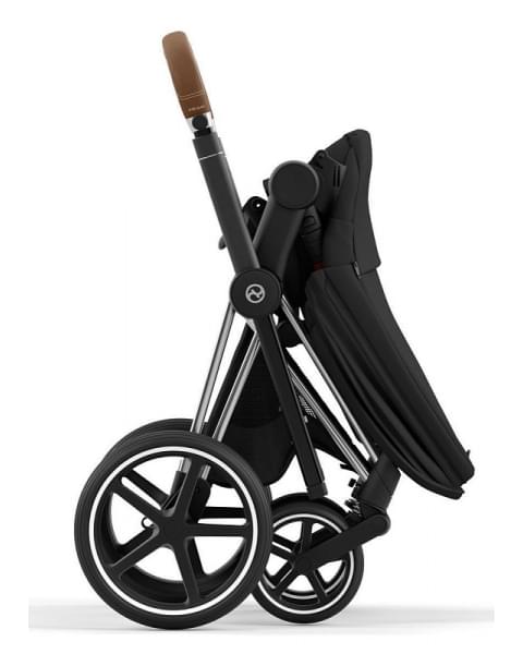 Коляска 3 в 1 Cybex Priam IV Chrome Brown и автокресло Aton B2 i-Size Bay Blue Sepia Black