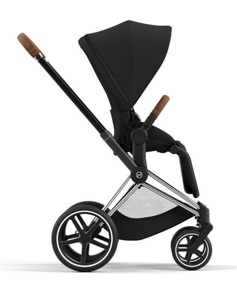 Коляска 3 в 1 Cybex Priam IV Chrome Brown и автокресло Aton B2 i-Size Bay Blue Sepia Black