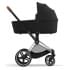 Коляска 3 в 1 Cybex Priam IV Chrome Brown и автокресло Aton B2 i-Size Bay Blue Sepia Black