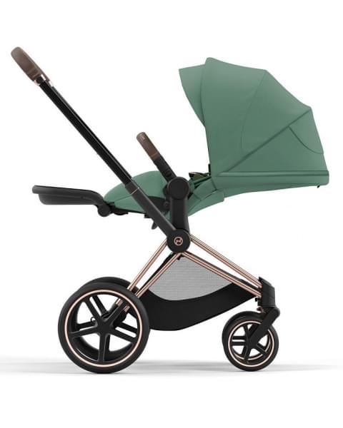 Коляска 3 в 1 Cybex Priam IV Rosegold и автокресло Aton B2 i-Size Leaf Green/Dynamic Red