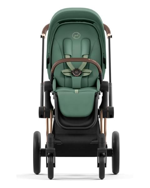 Коляска 3 в 1 Cybex Priam IV Rosegold и автокресло Aton B2 i-Size Leaf Green/Dynamic Red