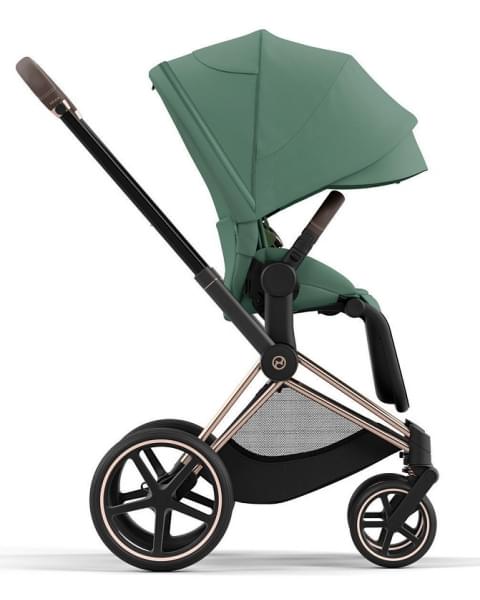 Коляска 3 в 1 Cybex Priam IV Rosegold и автокресло Aton B2 i-Size Leaf Green/Dynamic Red