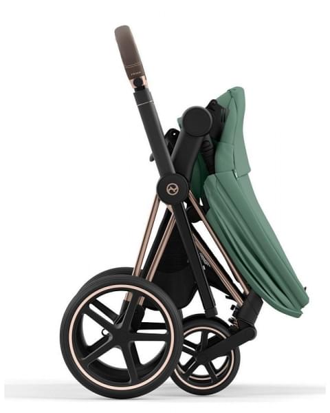 Коляска 3 в 1 Cybex Priam IV Rosegold и автокресло Aton B2 i-Size Leaf Green/Dynamic Red