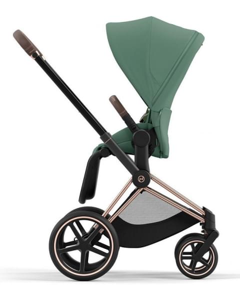 Коляска 3 в 1 Cybex Priam IV Rosegold и автокресло Aton B2 i-Size Leaf Green/Dynamic Red