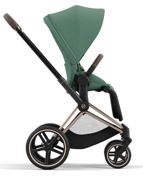 Коляска 3 в 1 Cybex Priam IV Rosegold и автокресло Aton B2 i-Size Leaf Green/Dynamic Red