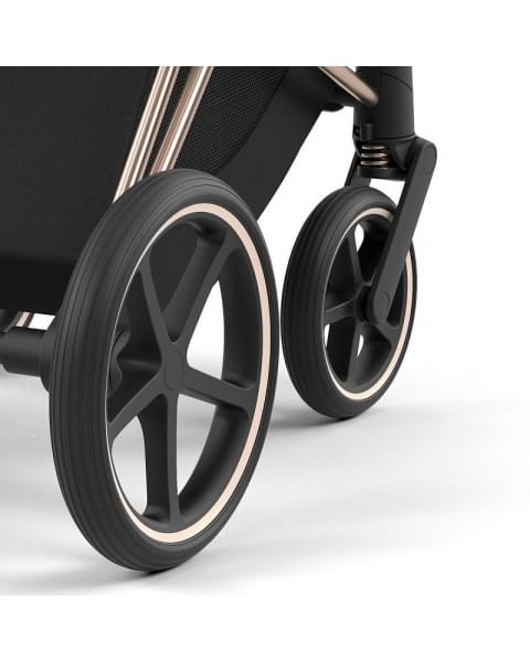 Коляска 3 в 1 Cybex Priam IV Rosegold и автокресло Aton B2 i-Size Leaf Green/Dynamic Red