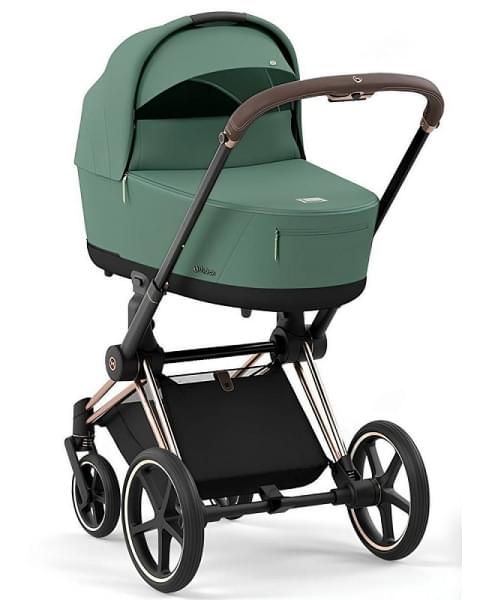 Коляска 3 в 1 Cybex Priam IV Rosegold и автокресло Aton B2 i-Size Leaf Green/Dynamic Red